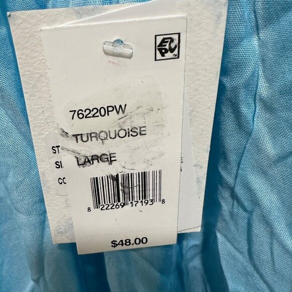 Raviya Womens Size L Turquoise Blue Tiered Dress Swimsuit Cover Up NWT - Picture 10 of 12